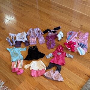 American Girl Doll Clothing Set - Pink, Purple, Blue, Black